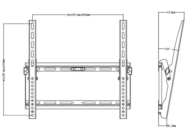 Multibrackets TV veggfeste Medi Maksvekt TV - 75kg 